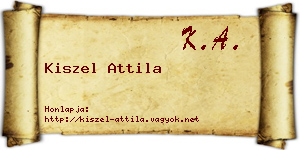 Kiszel Attila névjegykártya