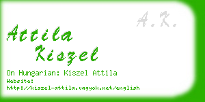 attila kiszel business card